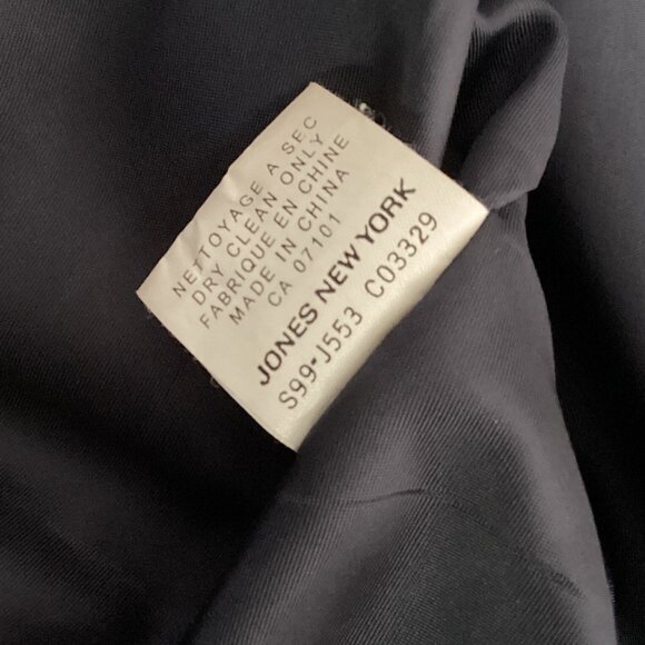 VINTAGE Jones New York Women's Double Breasted Maxi Coat Navy - Picture 12 of 12
